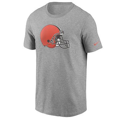 Men's Nike Heathered Gray Cleveland Browns Primary Logo T-Shirt