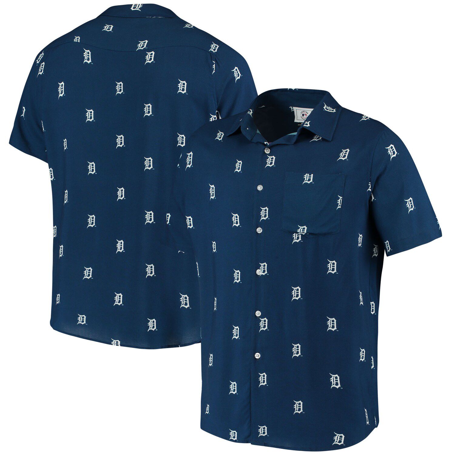 detroit tigers button up shirt