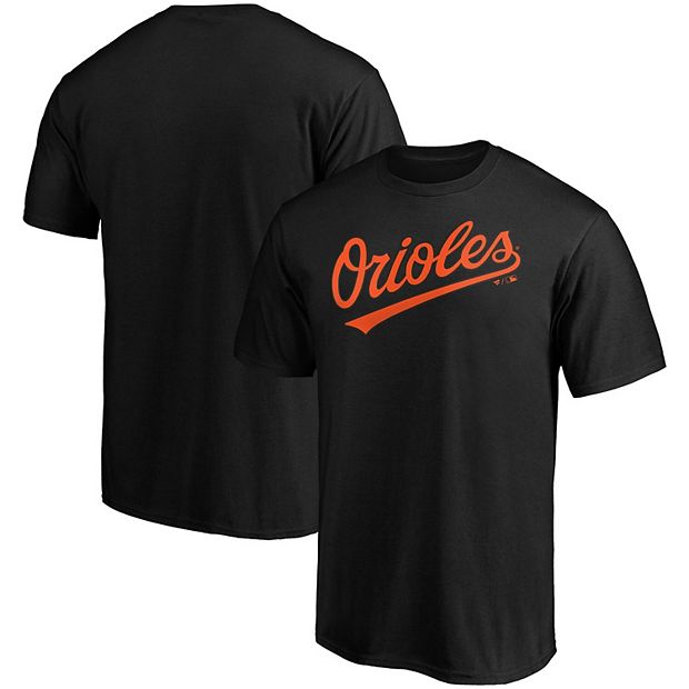 Men's Fanatics Branded Black Baltimore Orioles Official Wordmark T