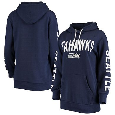 Women's G-III 4Her by Carl Banks College Navy Seattle Seahawks Extra Point Pullover Hoodie