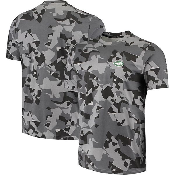 New York Jets MSX by Michael Strahan Performance Camo Long Sleeve T-Shirt -  Black