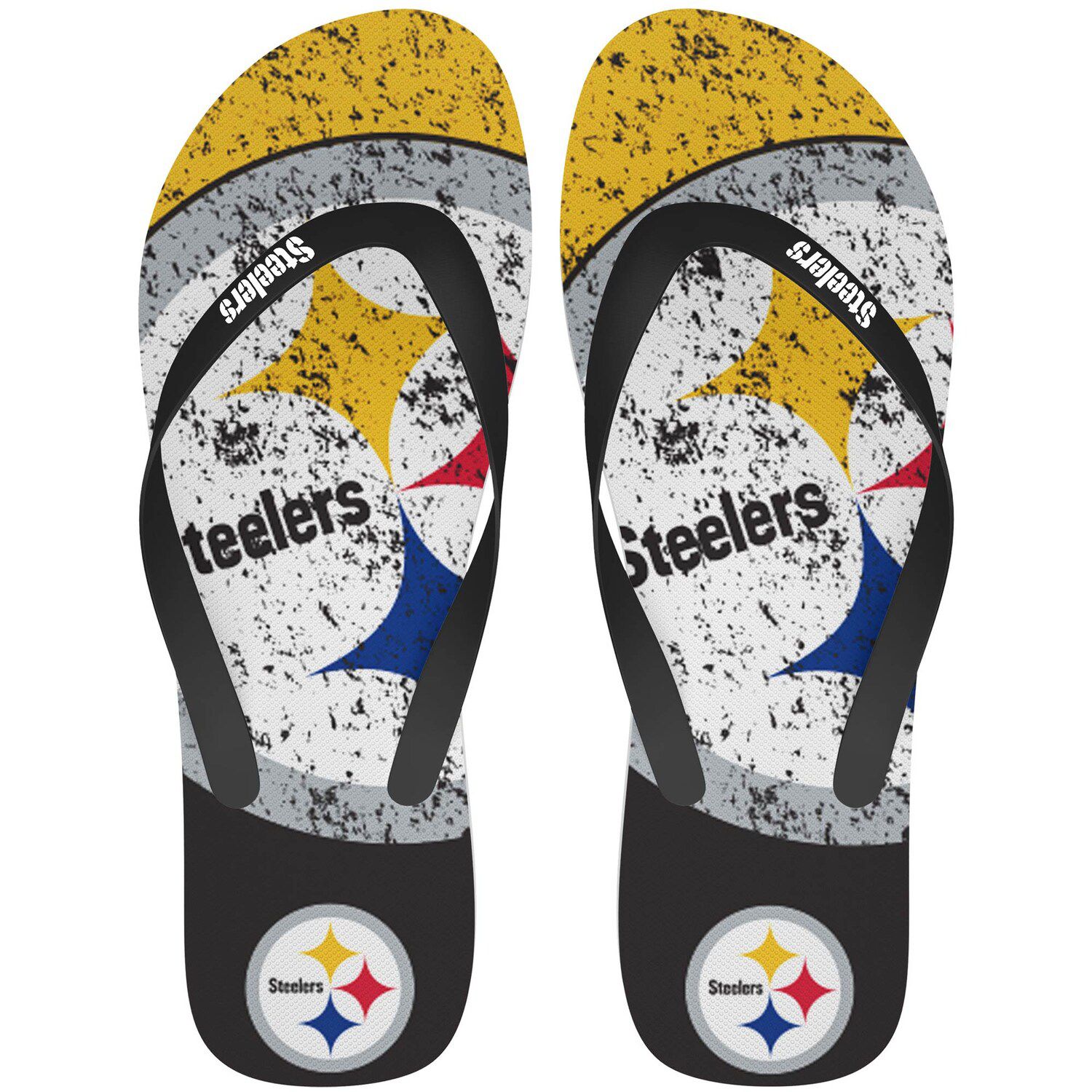 steelers flip flops