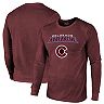 Men's Majestic Threads Burgundy Colorado Avalanche Wordmark Over Secondary Tri-Blend Long Sleeve T-Shirt