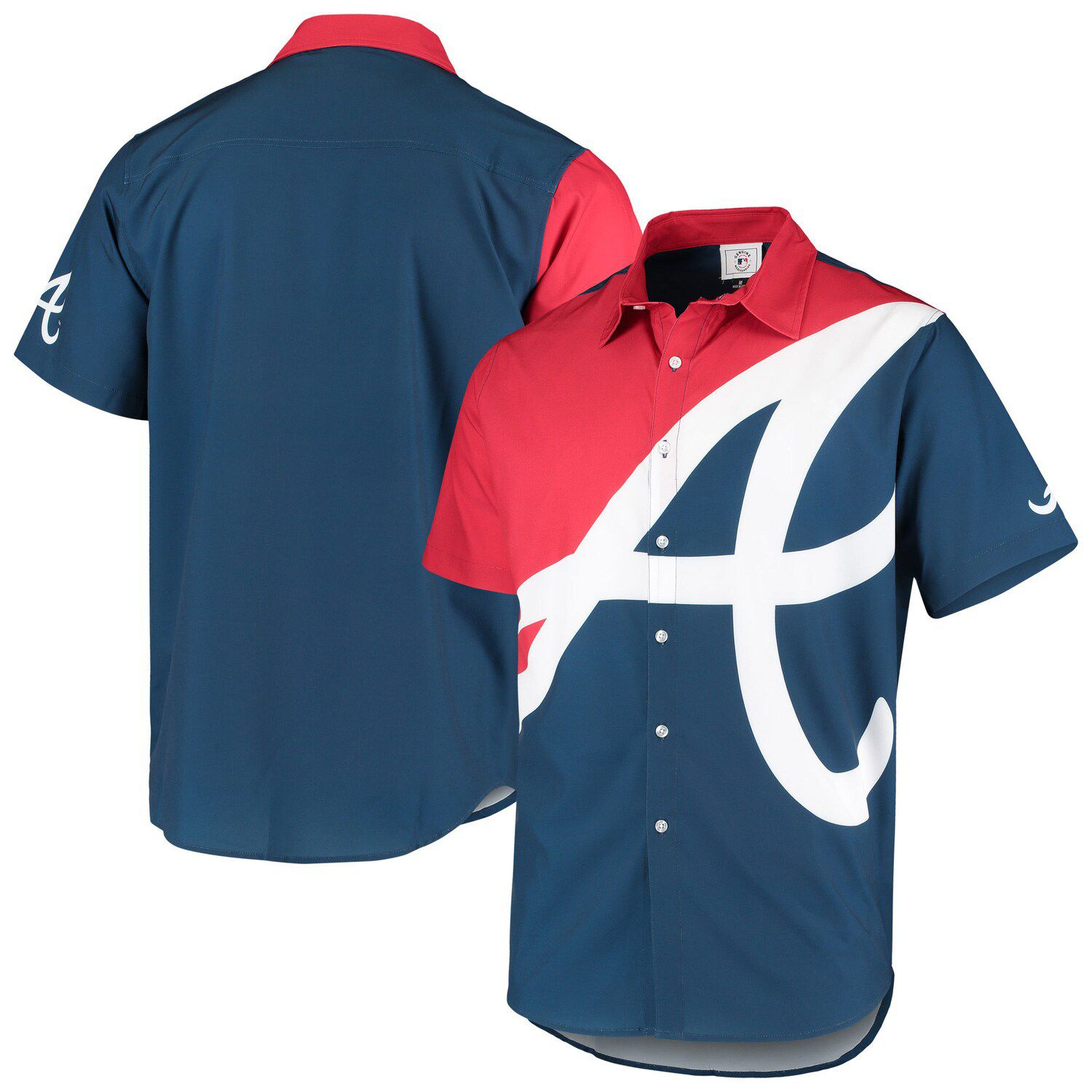 braves button up shirt