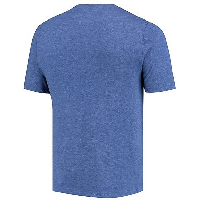 Men's Fanatics Branded Heathered Royal Toronto Blue Jays Weathered Official Logo Tri-Blend T-Shirt