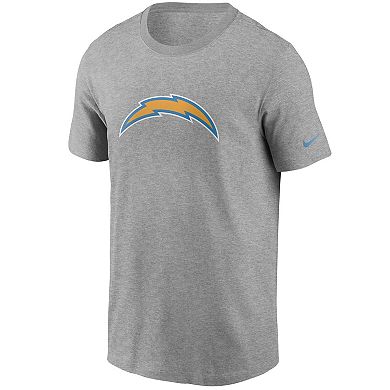 Men's Nike Heathered Gray Los Angeles Chargers Primary Logo T-Shirt