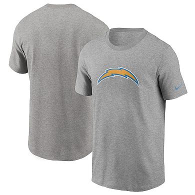 Men's Nike Heathered Gray Los Angeles Chargers Primary Logo T-Shirt