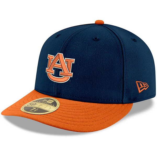 Men S New Era Navy Orange Auburn Tigers Basic Low Profile 59fifty Fitted Hat