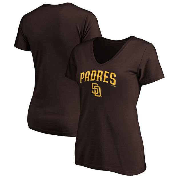 MLB San Diego Padres Women's Short Sleeve V-Neck Fashion T-Shirt - S