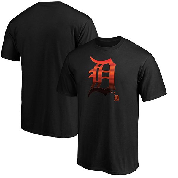 Men's Fanatics Branded Black Detroit Tigers Team Midnight Mascot T-Shirt