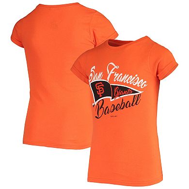 Girls Youth Orange San Francisco Giants Fly the Flag T-Shirt