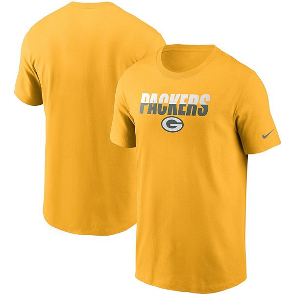 Men's Nike Gold Green Bay Packers Split T-Shirt