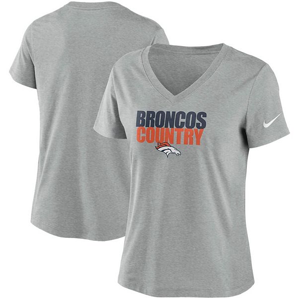 Nike Women's Denver Broncos Logo Tri-Blend White Tank Top