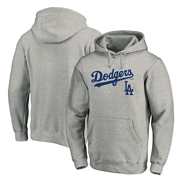 Men's Fanatics Branded Heathered Gray Los Angeles Dodgers Team Logo ...