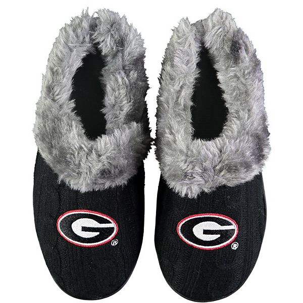 Women's Georgia Bulldogs Cable Knit Slide Slippers