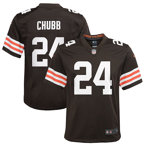 Nike Men's Cleveland Browns Nick Chubb #24 Brown Game Jersey