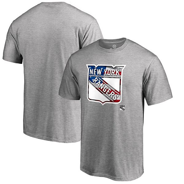 New York Rangers Fanatics Branded Wave Off Long Sleeve T-Shirt - Sports  Grey - Mens