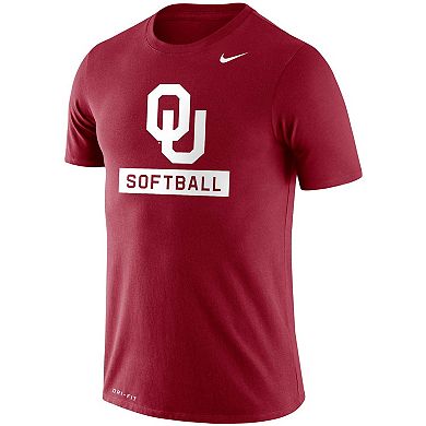 Men's Nike Crimson Oklahoma Sooners Softball Drop Legend Slim Fit Performance T-Shirt