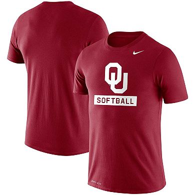 Men's Nike Crimson Oklahoma Sooners Softball Drop Legend Slim Fit Performance T-Shirt