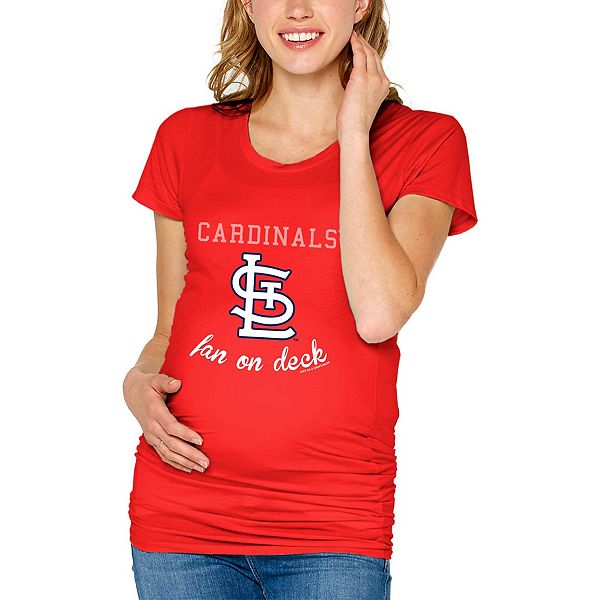 St. Louis Womens Red Roller Rink Cropped Short Sleeve T Shirt