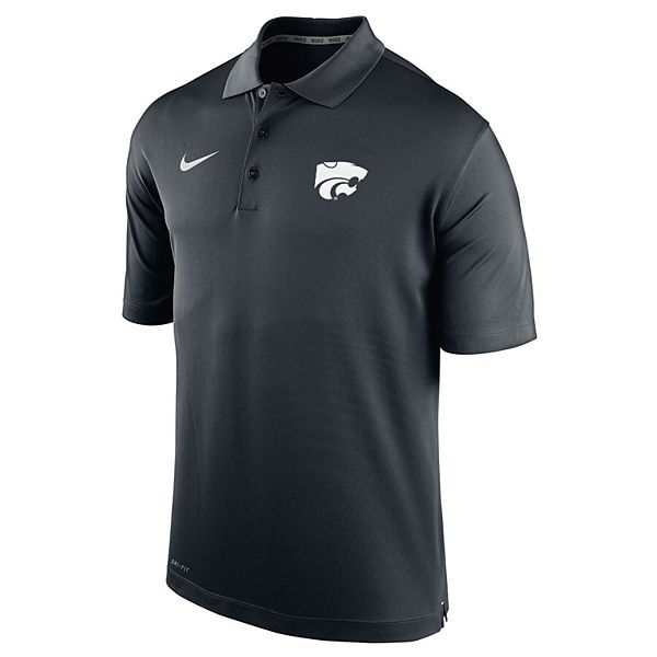Men's Nike Black Kansas State Wildcats Collegiate Varsity Performance Polo