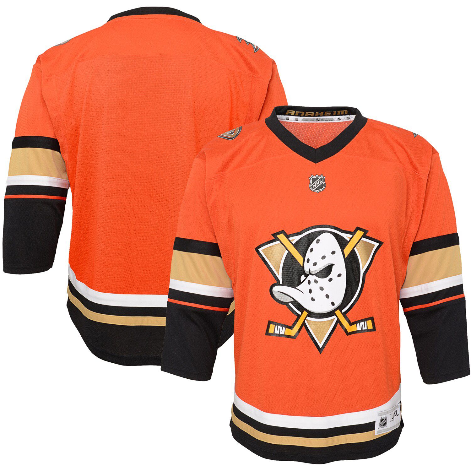 men's anaheim ducks reebok orange alternate premier jersey