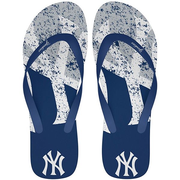 FOCO+Mens+New+York+Yankees+Shower+Slides+Blue+Sandals+Flip+Flops+