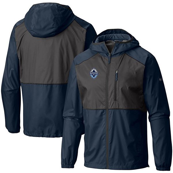 Men's Columbia Navy Vancouver Whitecaps FC Flash Forward Windbreaker Jacket