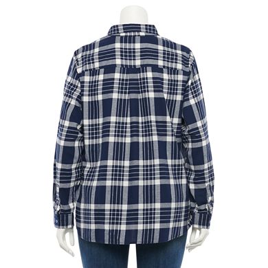 Plus Size Croft & Barrow® Flannel Shirt