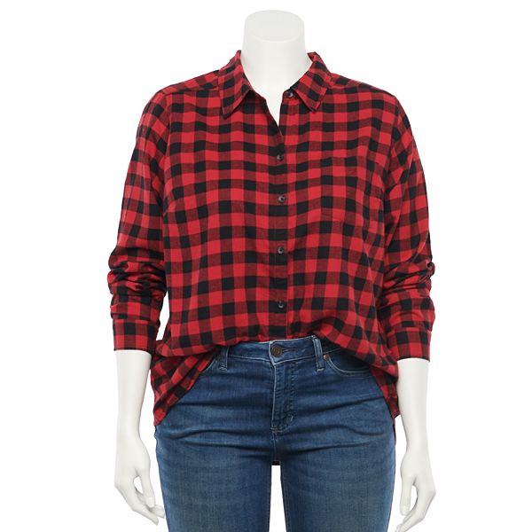 Plus Size Croft & Barrow® Flannel Shirt