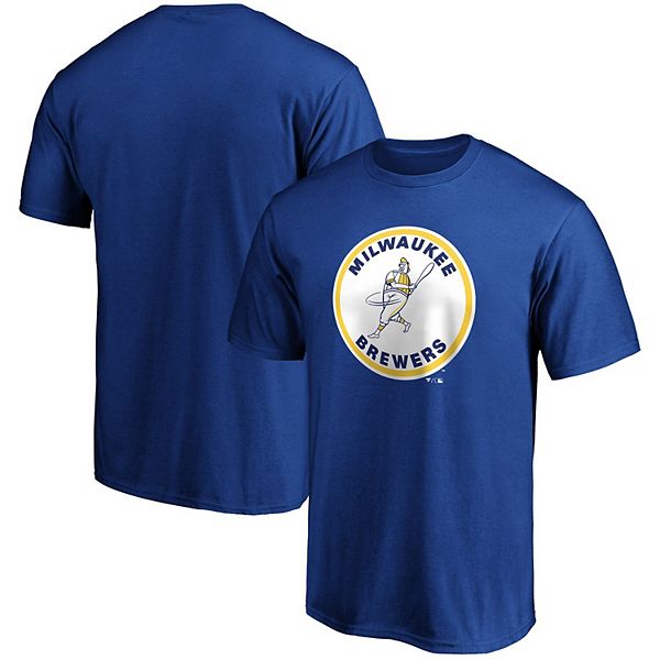 Men's Fanatics Branded Royal Milwaukee Brewers Cooperstown Collection  Forbes Team T-Shirt