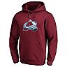 Men's Fanatics Branded Nathan MacKinnon Burgundy Colorado Avalanche Authentic Stack Player Name & Number Pullover Hoodie