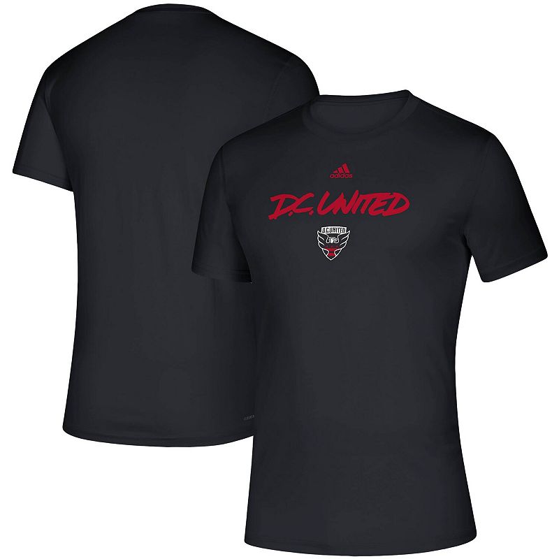 Mens adidas Black D.C. United Wordmark Goals T-Shirt, Size: Small, DCU Bla