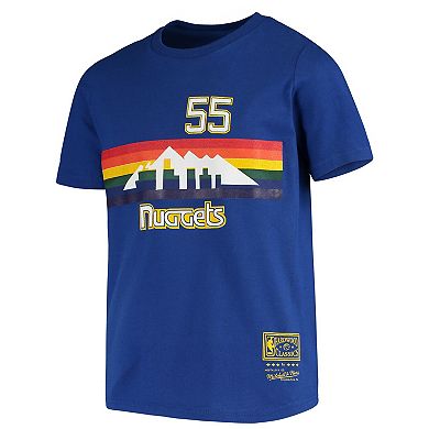 Youth Dikembe Mutombo Royal Denver Nuggets Hardwood Classics Name & Number T-Shirt