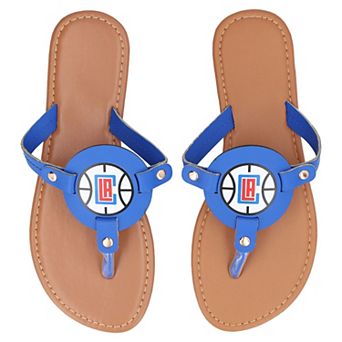 Women's LA Clippers Die-Cut Logo Flip Flops