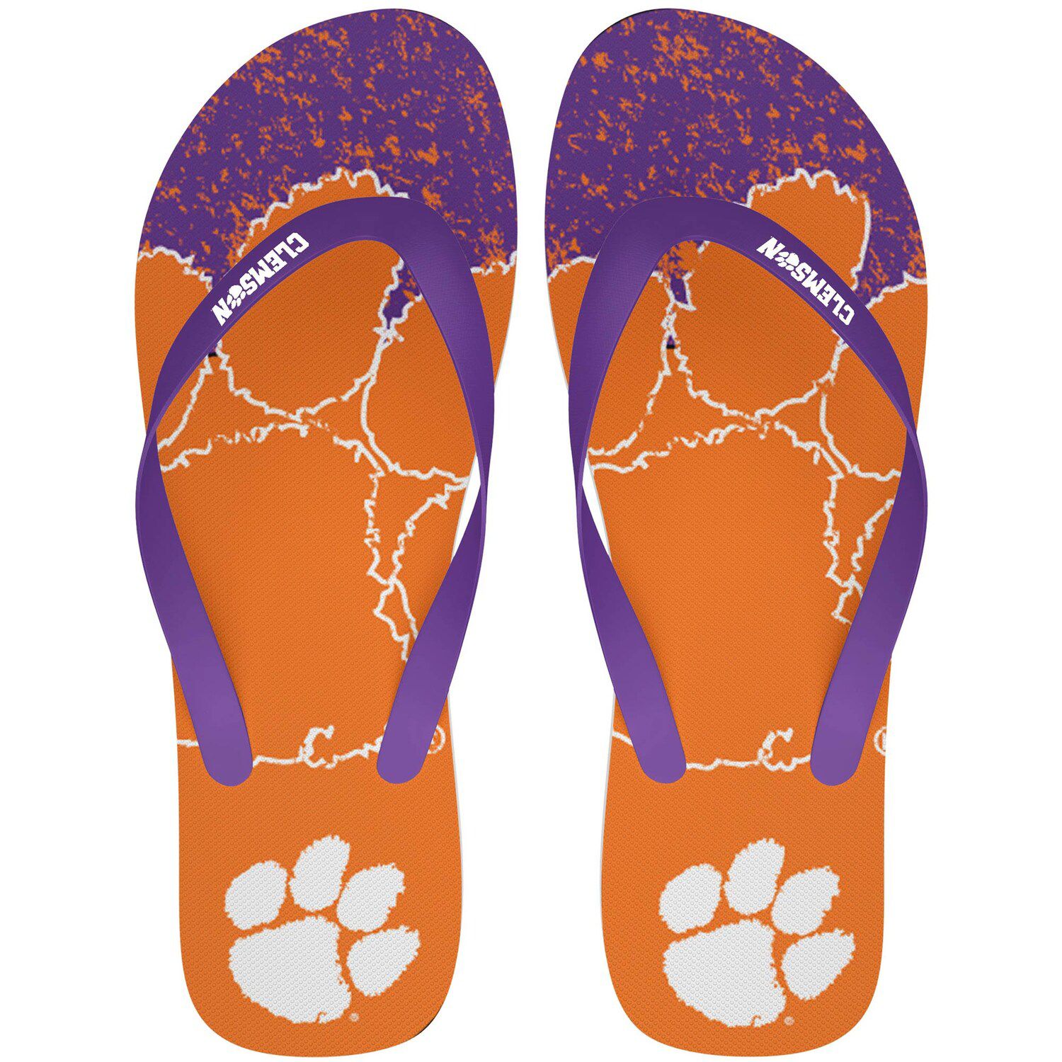 Clemson Tigers Big Logo Flip Flop Sandals
