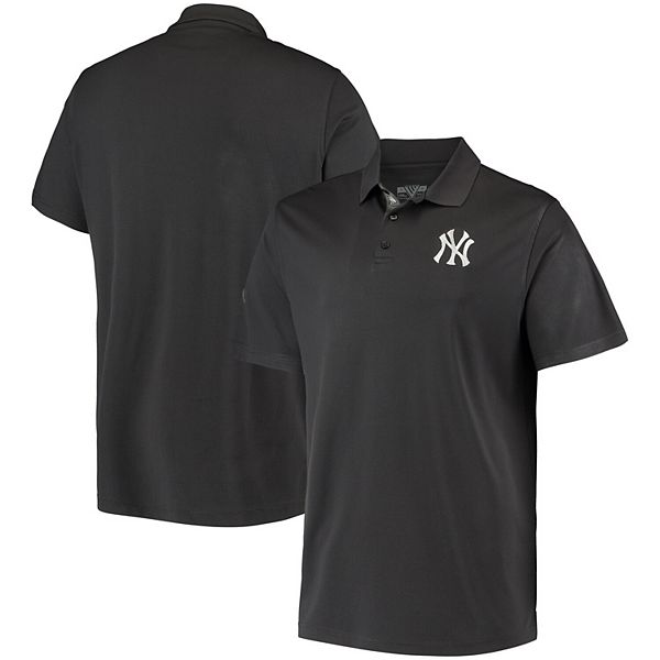 Men's Levelwear Charcoal New York Yankees Omaha 2-Hit Polo