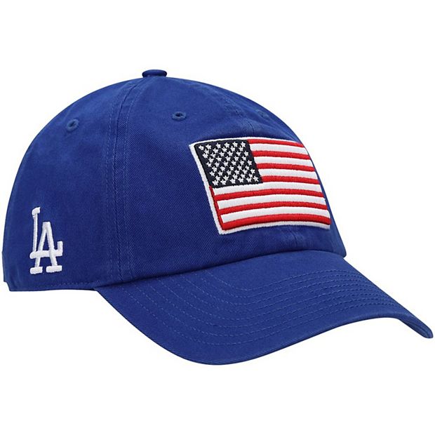 Men's Nike White Los Angeles Dodgers Americana Flag T-Shirt