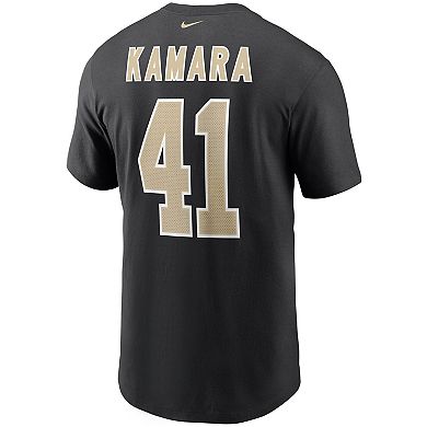 Men's Nike Alvin Kamara Black New Orleans Saints Name & Number T-Shirt