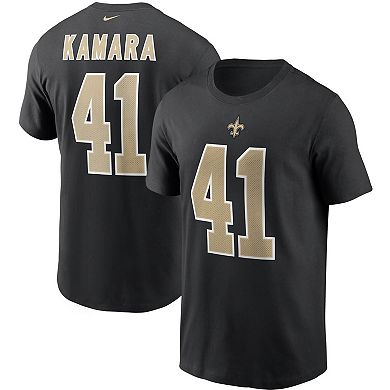 Men's Nike Alvin Kamara Black New Orleans Saints Name & Number T-Shirt