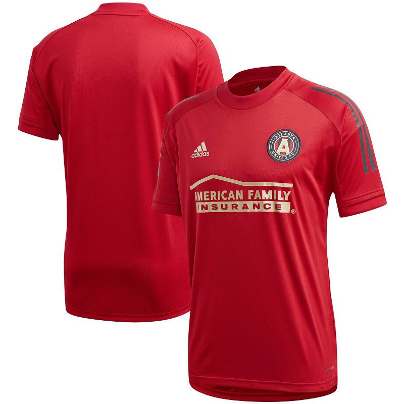 Mens adidas Red Atlanta United FC 2020 On-Field Training Jersey, Size: Sma