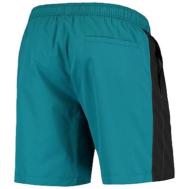 Men's G-III Sports by Carl Banks Teal/Black San Jose Sharks Outfield Volley Swim Trunk