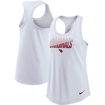 Women's Nike White Arizona Cardinals Light Impact Performance Racerback Tank Top