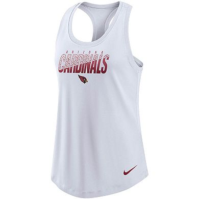 Women's Nike White Arizona Cardinals Light Impact Performance Racerback Tank Top