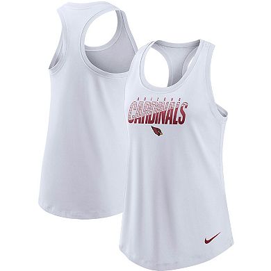 Women's Nike White Arizona Cardinals Light Impact Performance Racerback Tank Top