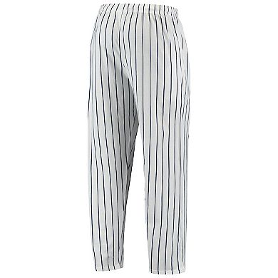 Men's Concepts Sport White/Navy Chicago White Sox Logo Vigor Pinstripe Pants