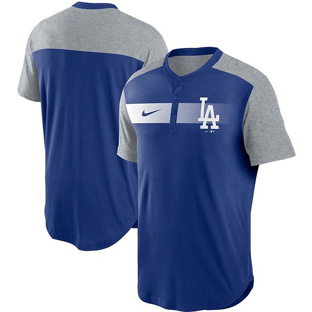 MLB Los Angeles Dodgers Men's Long Sleeve Henley Jersey - S