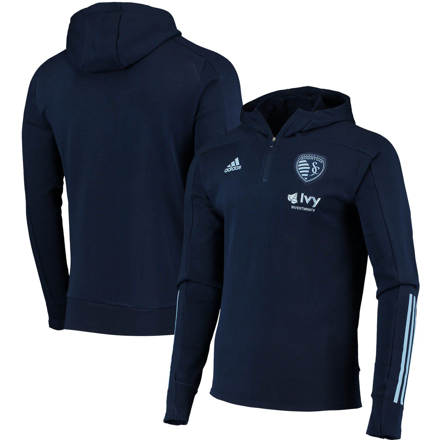 adidas navy zip hoodie