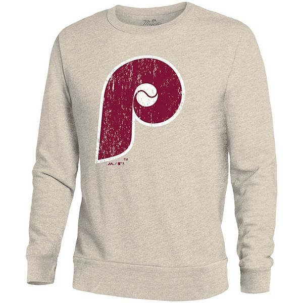 Vintage Majestic Philadelphia Phillies Sweatshirt Graphic Grey