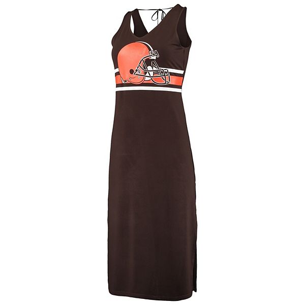 Women's G-III 4Her by Carl Banks Brown Cleveland Browns Kick-Off Maxi Dress